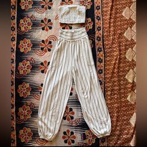 Free People Beach Linen Balloon Striped Set